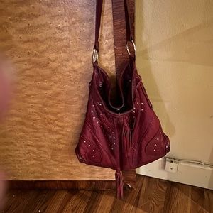 BULGA Red Hobo Bag